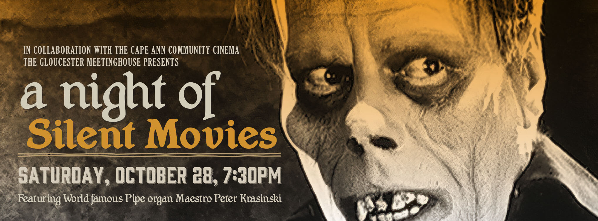 A Night of Silent Movies with Peter Krasinski Gloucester Meetinghouse