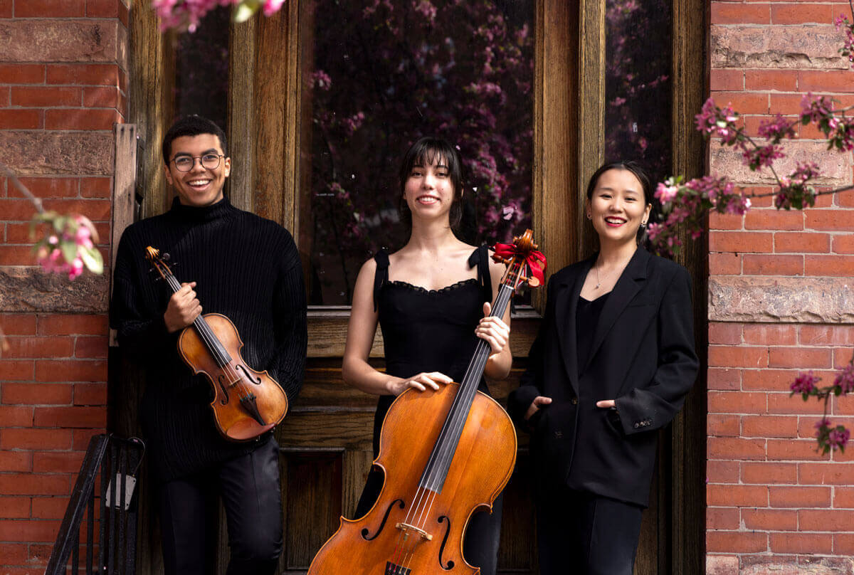 Trio Gaia is cellist Yi-Mei Templeman, pianist Ariel Mo,  and violinist Grant Houston.